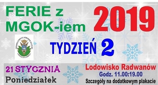 FERIE z MGOK-iem 2019 Tydzień 2