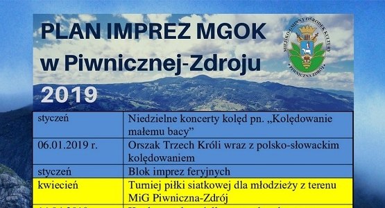 PLAN IMPREZ MGOK W PIWNICZNEJ-ZDROJU 2019